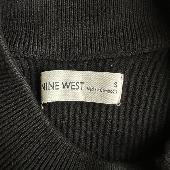 2/$24 Nine West Sleeveless Halter Knit Top Black Small #A0605 TRB3 - Picture 5 of 7